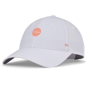 Titleist White Cap with Peach Accent Logo